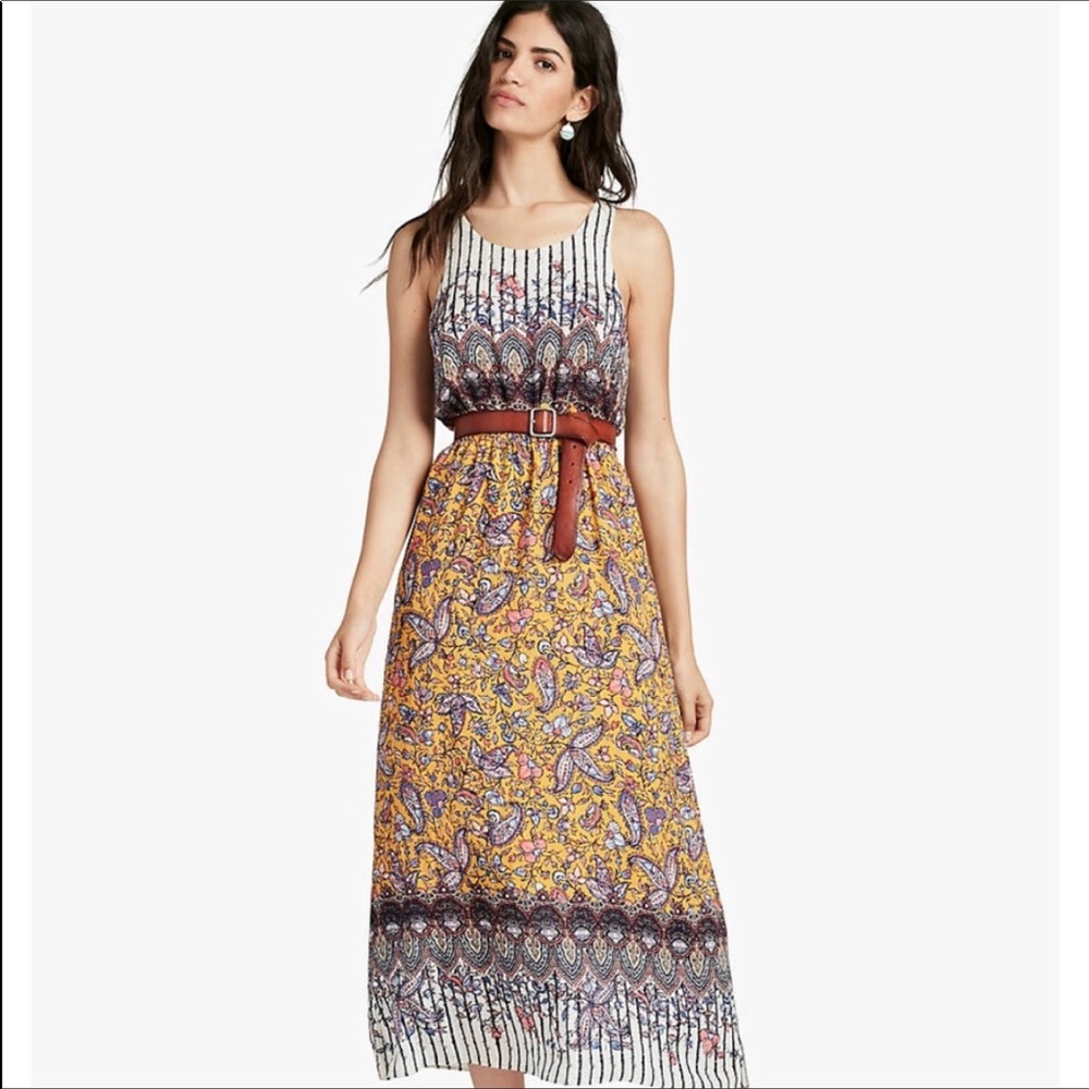 Lucky Brand Floral Midi Dress Size M